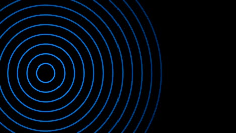 moving blue circle signal waves