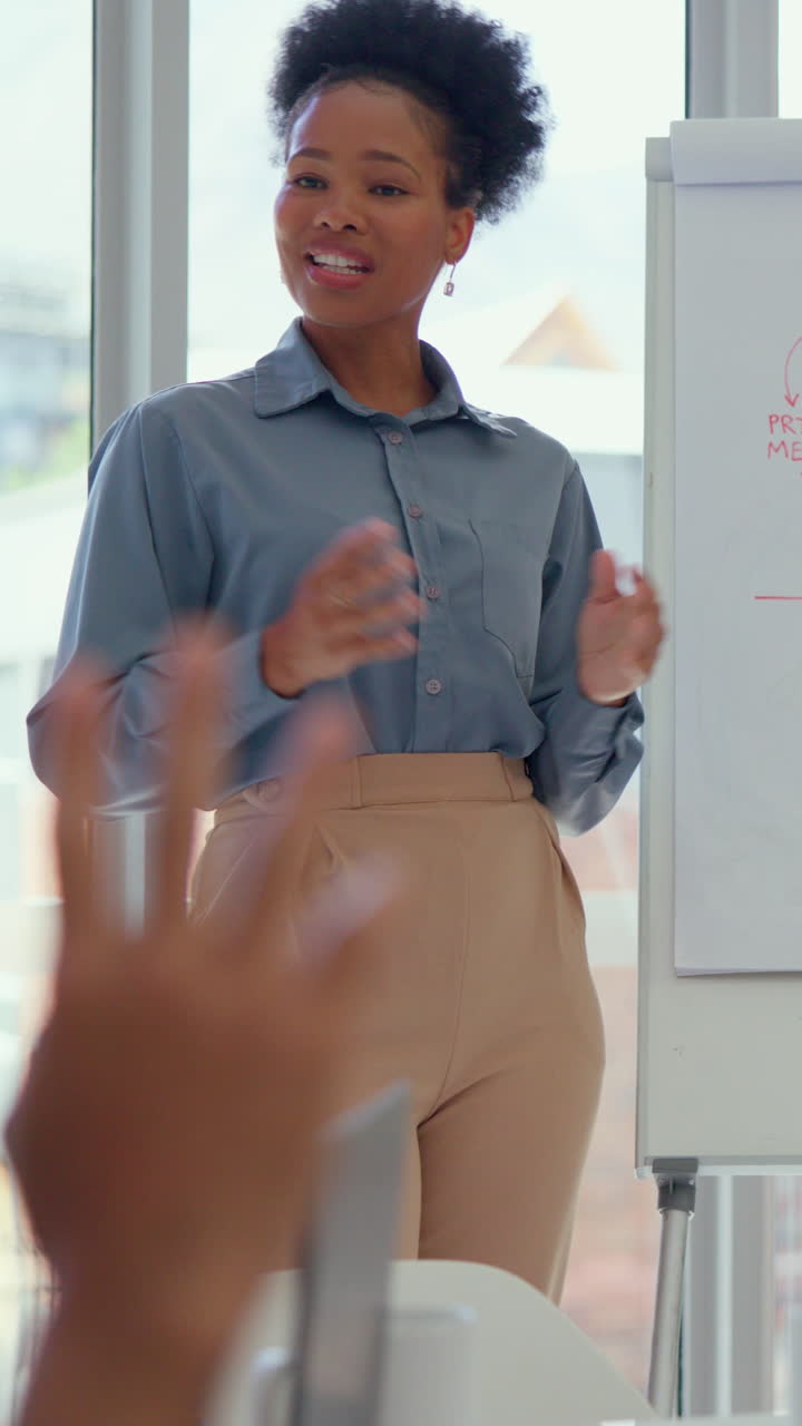 Businesswoman giving a presentation