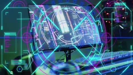 animación del alcance y procesamiento de datos sobre equipos informáticos de videojuegos