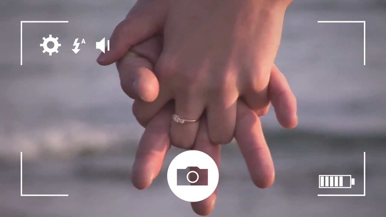 디지털 카메라 로 부부 의 사진 을 찍는 것