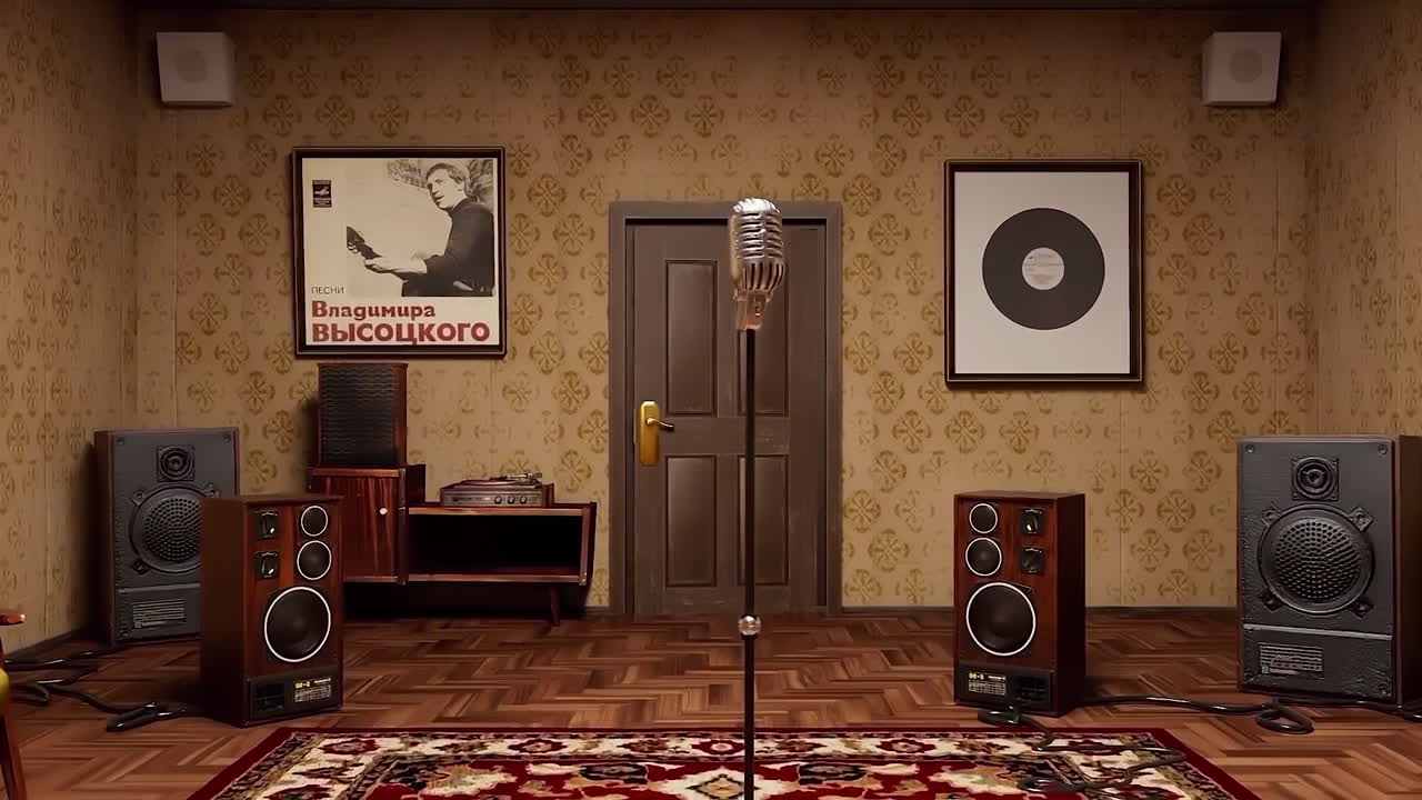 un set de películas antiguas y un camino de montaña nevado