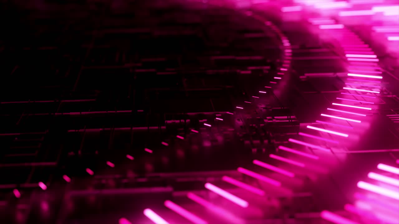 Sfondo Astratto con Circuito al Neon Rosa