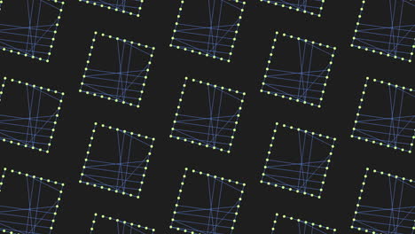 Futuristic-neon-squares-pattern-from-dots-and-lines