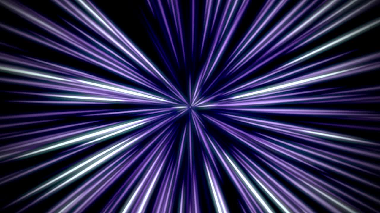 추상적인 파란 빛과 80년대 스타일의 선