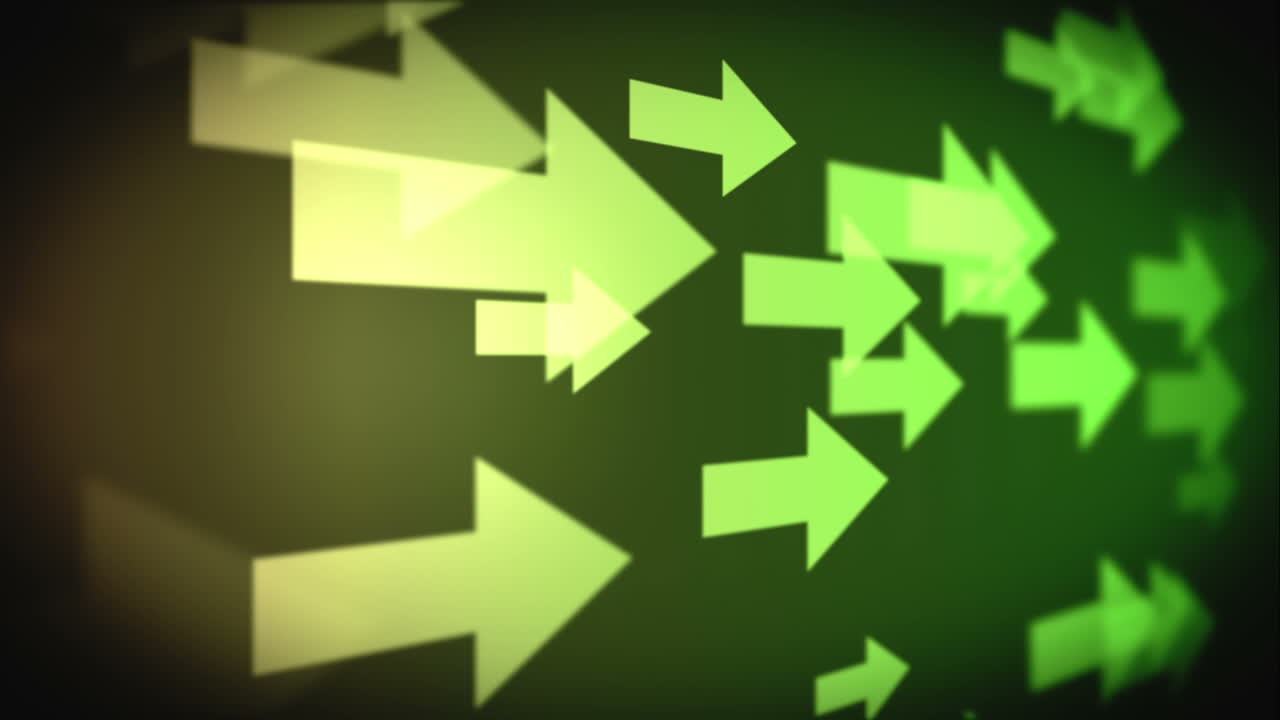video de varias flechas verdes
