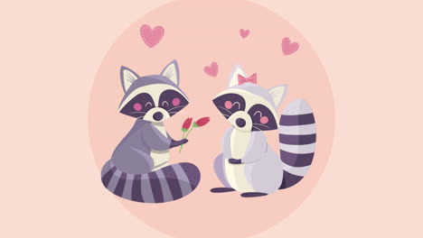 Una-Animación-De-Una-Pareja-De-Animales-Del-Día-De-San-Valentín-Dibujada-A-Mano.