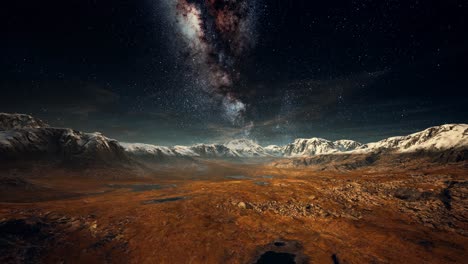 himalaya mountain with star in night time