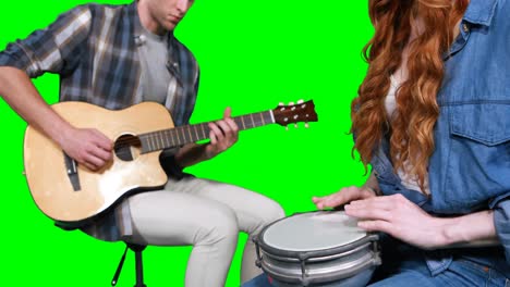 Musicians-playing-guitar-and-drum