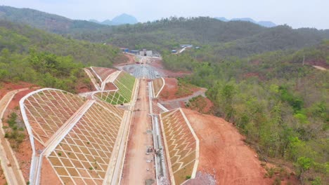 highway construction in mountainous terrain