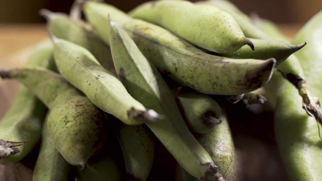 Close up of fava beans