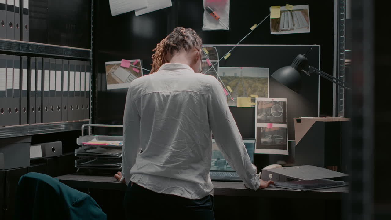 Detective Investigating Crime Scene