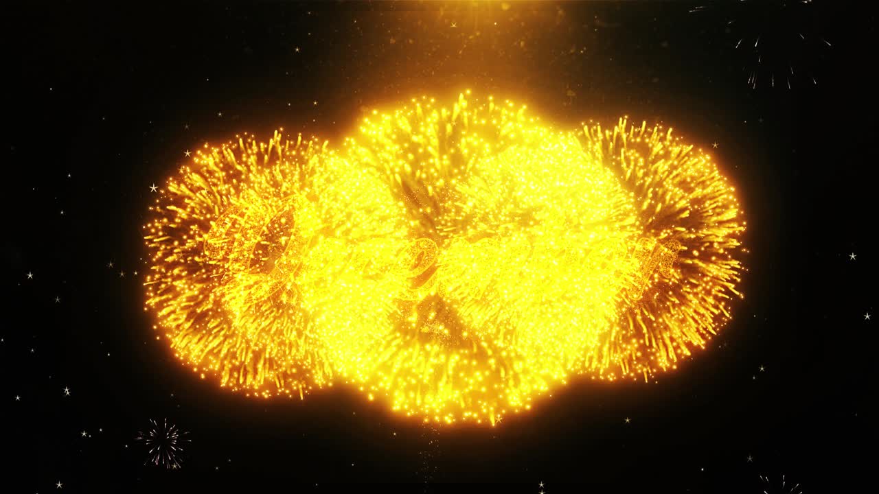 December Fireworks Text Effect