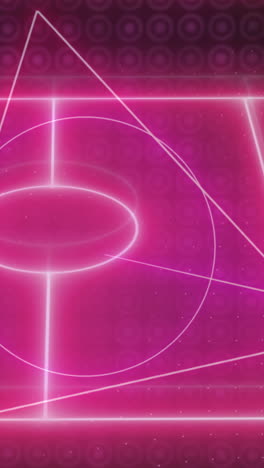 animación de campo deportivo de neón rosa y formas geométricas de neón