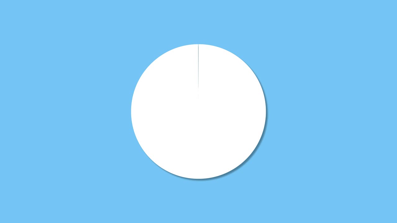 moderno y plano de 10 a 0 cuenta atrás.lindo cronómetro circular sobre fondo azul claro