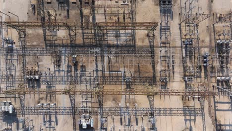 Drone-Ascends-Above-High-Voltage-Electrical-Substation