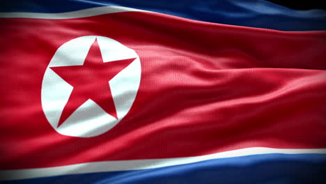 Video-De-La-Bandera-De-Corea-Del-Norte-Bandera-De-Corea-Del-Norte-En-3d,-Video-Ondeando-La-Bandera-De-Corea-Del-Norte-En-3d