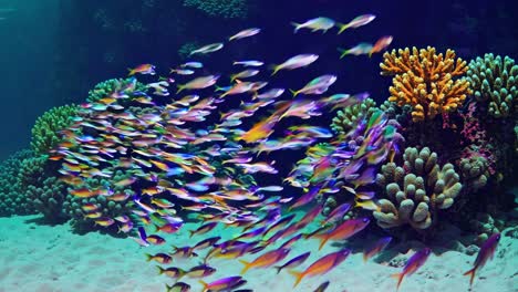 The video captures vibrant marine life and colorful coral reefs, showcasing underwater beauty