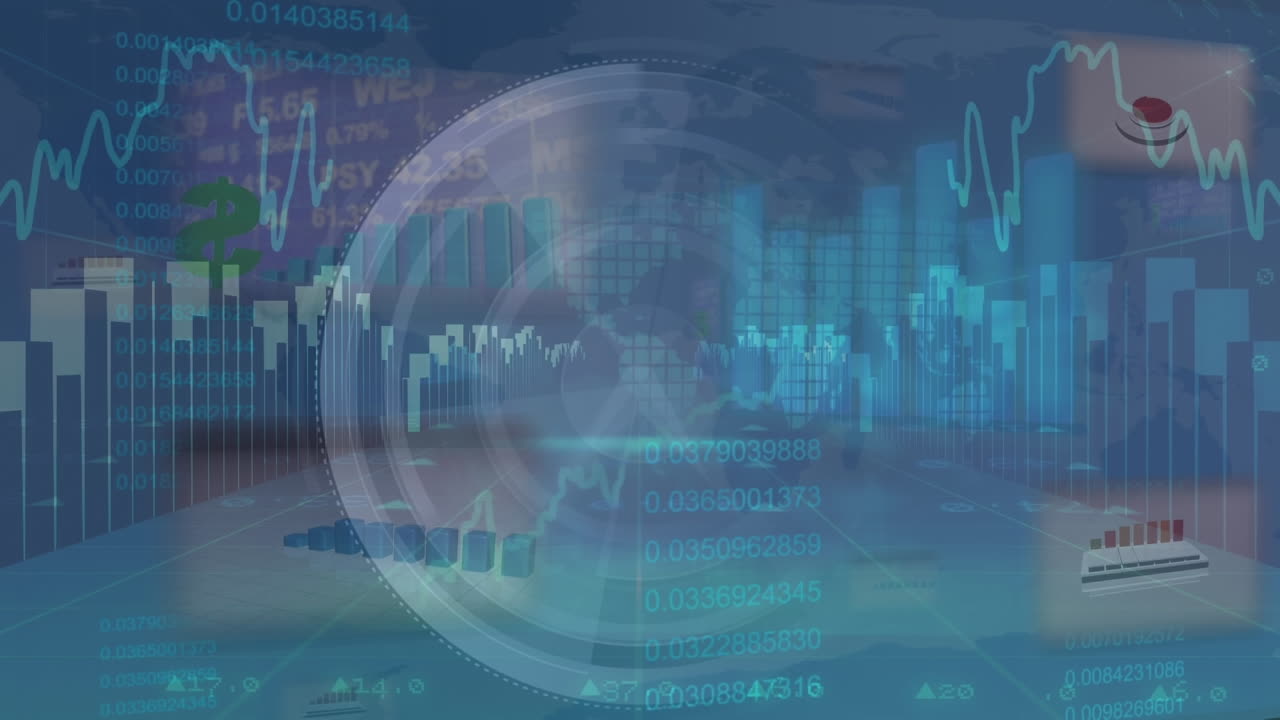 Animation of data processing over scope scanning