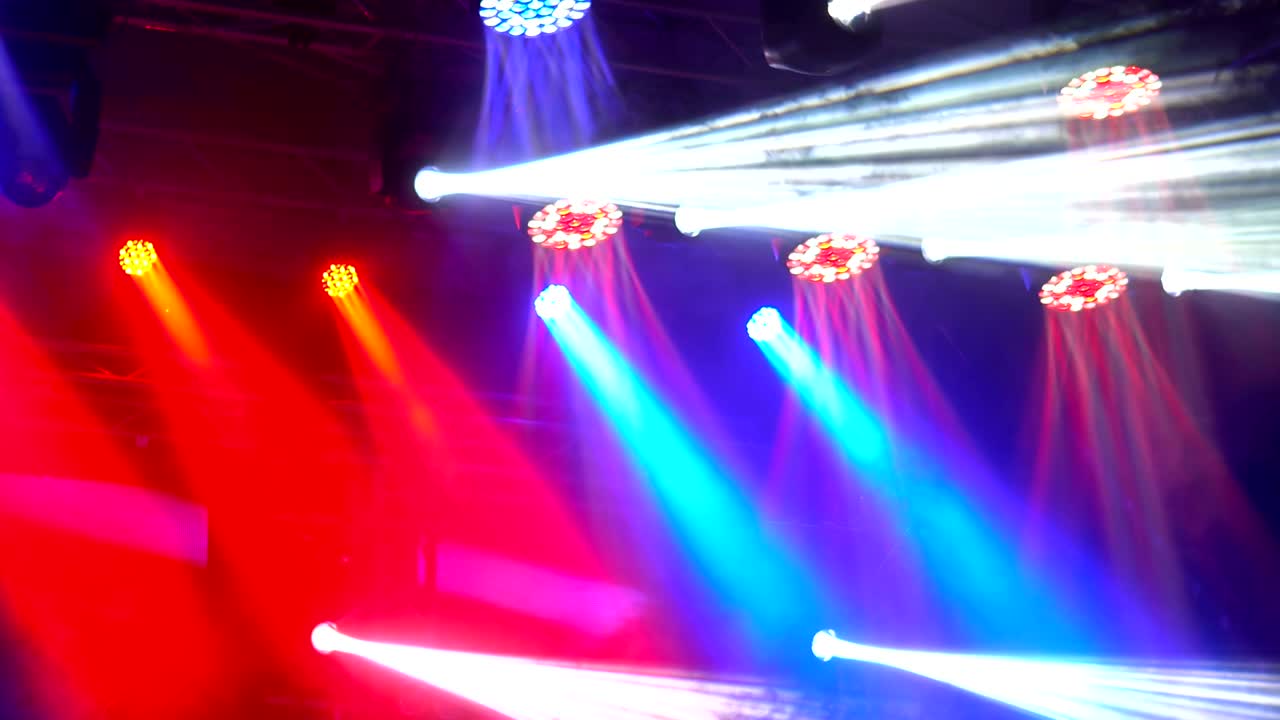 Colorful Stage Lights, light show at the Concert