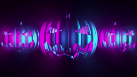 Pumpkins Dancing In Seamless Video Loop In Modern Colors