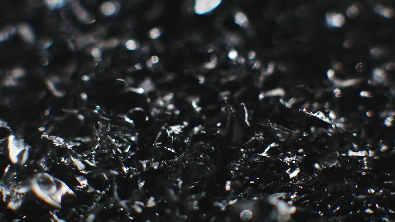 Metal fillings close-up shot