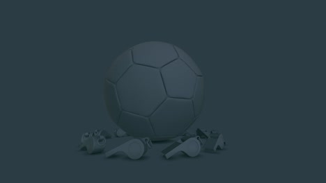 pelota de fútbol y silbato 4k