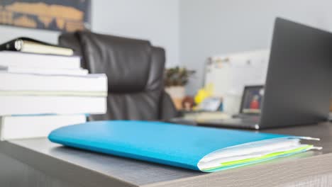 file folders stacking on the desk, business concept.