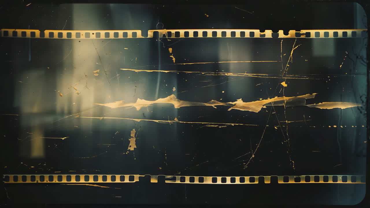 Abstract Old Scratched Film Strip Background