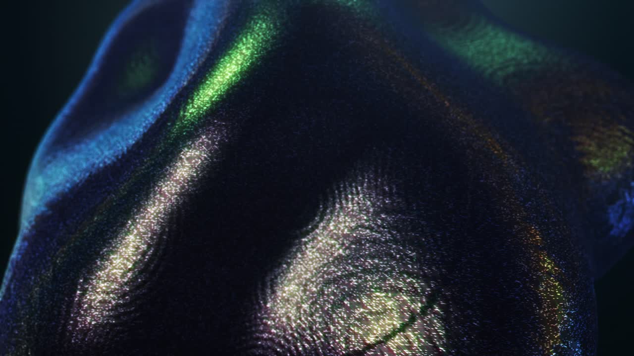 esfera luminosa abstracta y colorida. animación en 3d