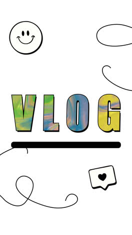 diseño gráfico de vlog colorido