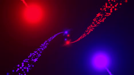 las partículas espirales de energía están en el espacio, fondo de renderizado 3d abstracto moderno, telón de fondo generado por computadora