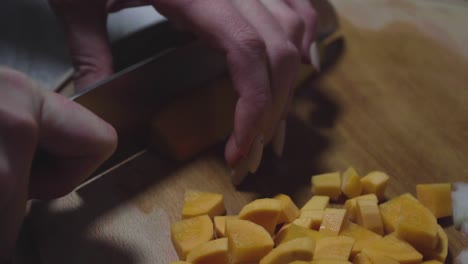 Women's-hands-wash,-peel-and-cut-vegetables-into-vegetable-stew