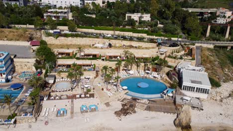 circular swimming pool at provencial del mare resort in seaside road, fidar lebanon