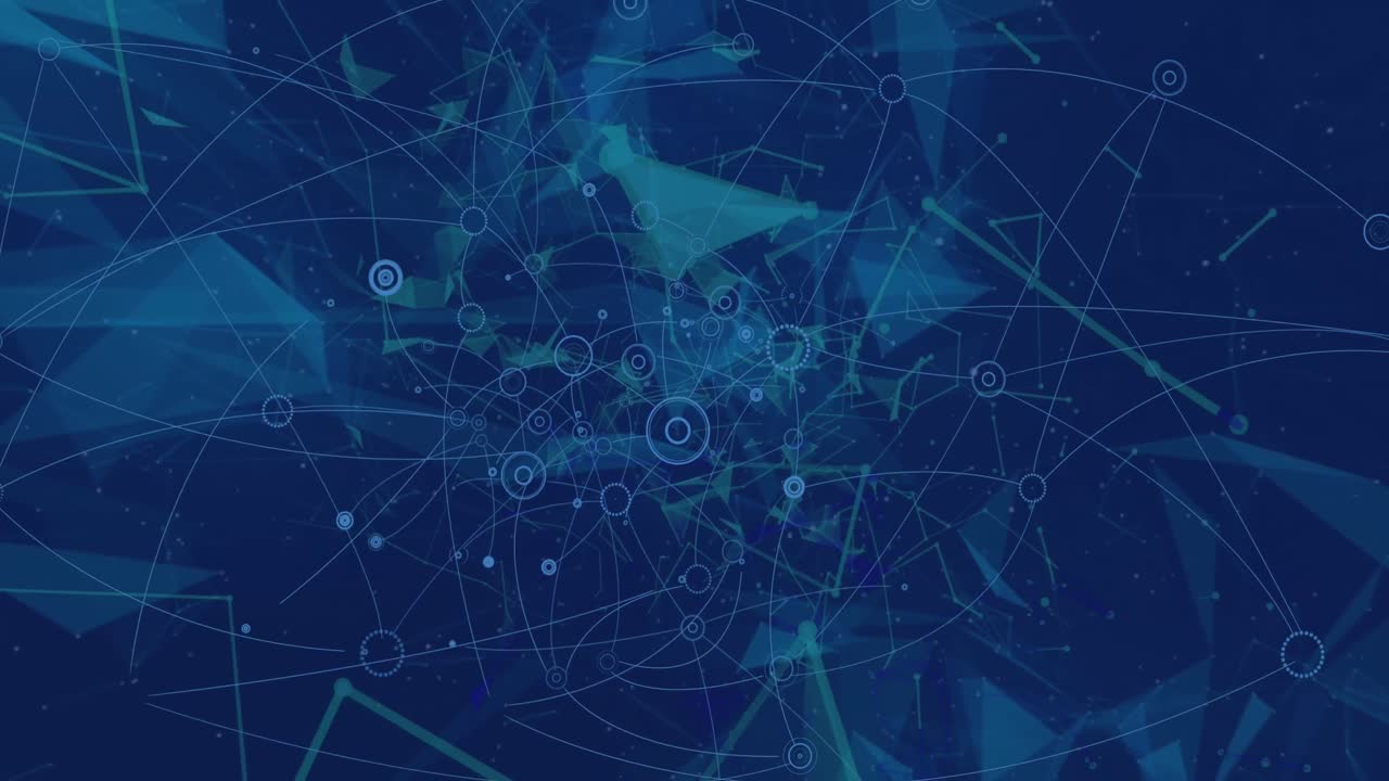 animación de formas y conexiones en fondo marino