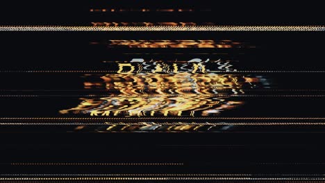 ฺblack history month text word gold light animation loop with glitch text effect. 4k 3d seamless looping black history month effect element for cinema trailer, sales marketing title banner. old gaming console style.