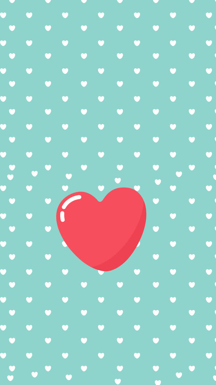 gráfico de movimiento de fondo de corazón plano