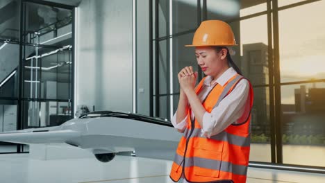 concerned engineer in modern office