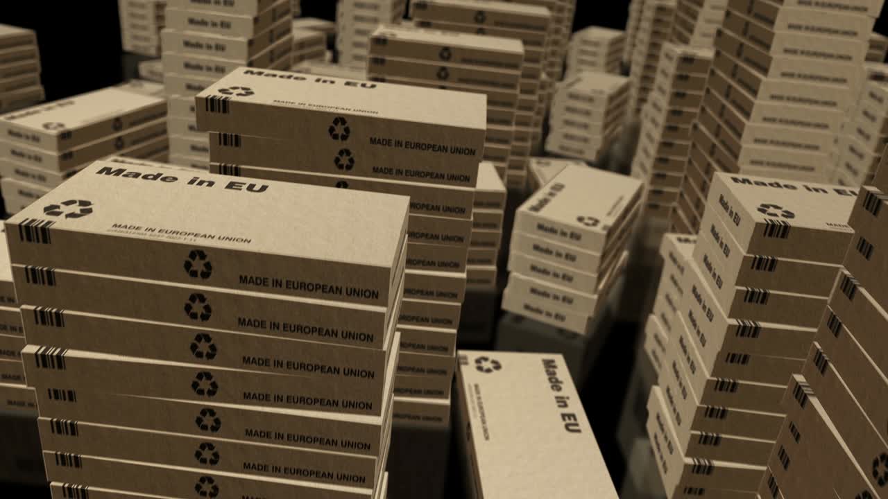 eu 박스 에서 제작 된 프로덕션 루프 애니메이션