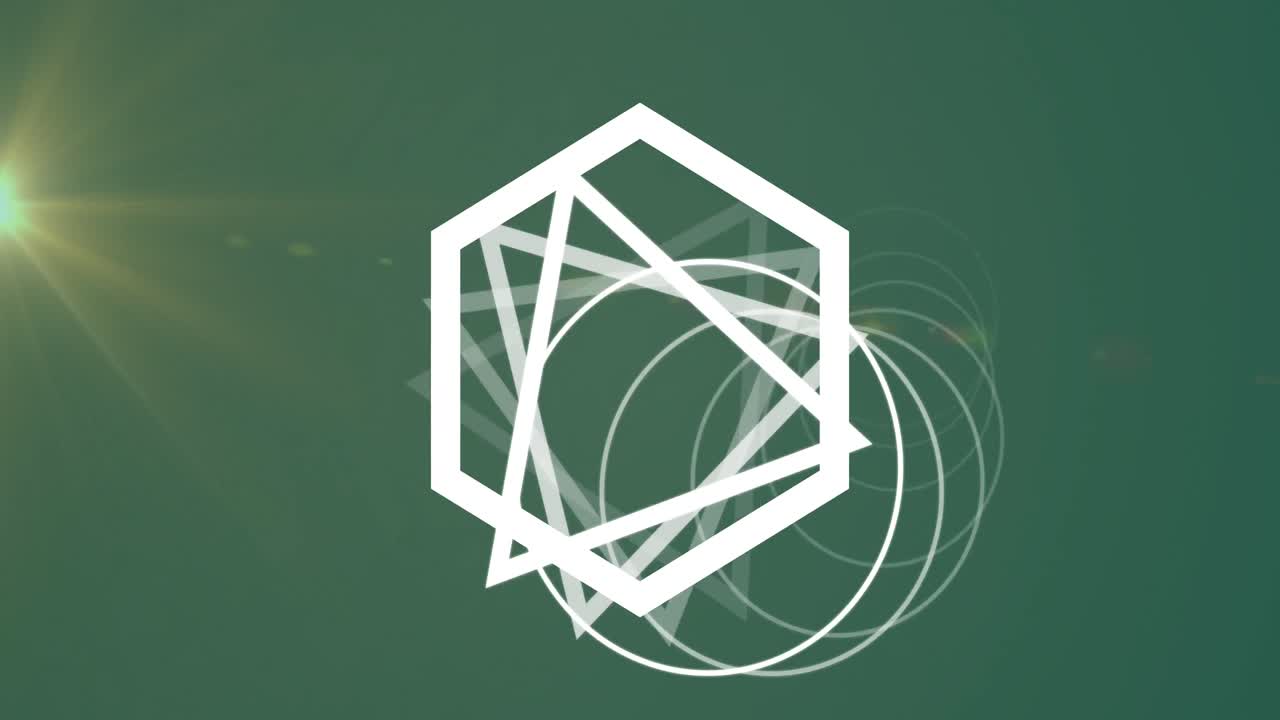 검은 바탕에 모양과 밝은 반점의 애니메이션