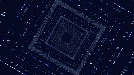 Futuristic-cubes-with-neon-dots-and-lines-in-vertigo-on-dark-gradient