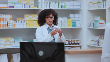pharmacist talking, helping