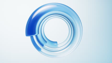 transparent ring glass background, 3d rendering.