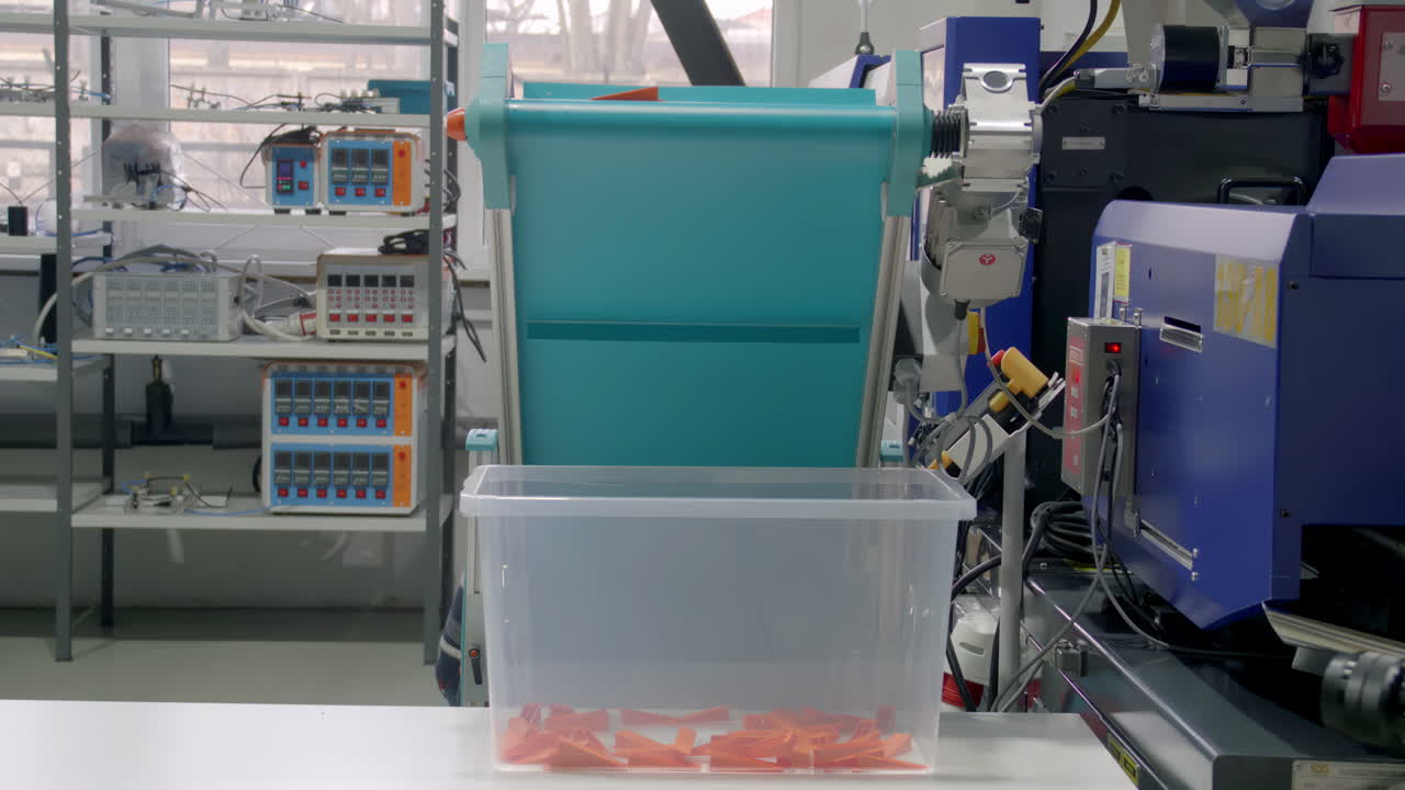 Plastic Injection Molding Process in a Factory