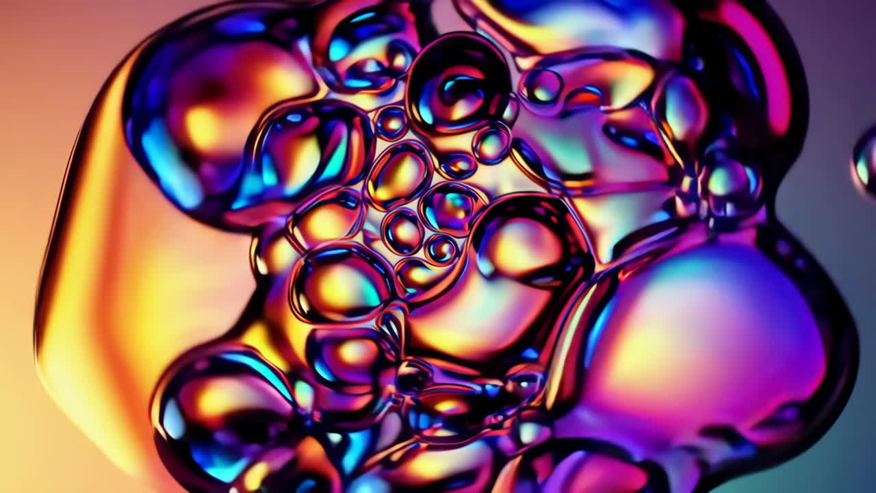 Abstrazione bolle liquide colorate