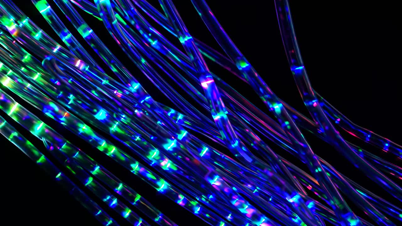 Abstract Glowing Light Tubes