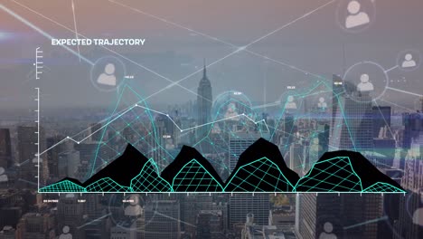 Animation-of-data-processing-over-cityscape