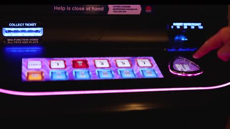 sequence of slot machine play and ticket collection