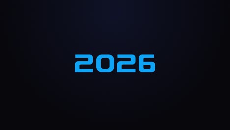 glowing explosion 2026 text reveal blue and pink