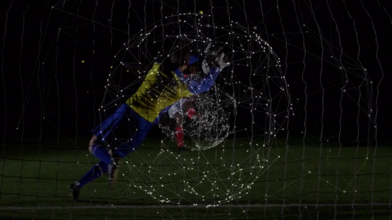 Dijital Veri Katmanıyla Bir Futbol Topunu Kurtarmak İçin Dalış Yapan Kaleci