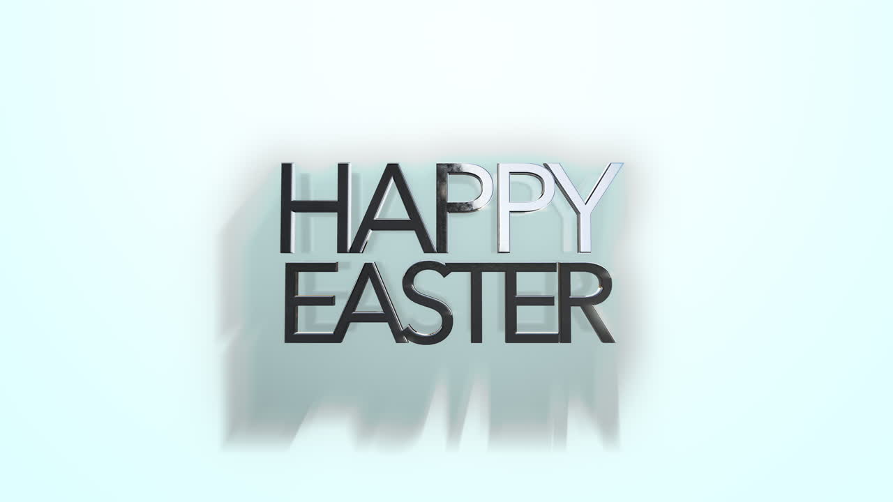Modern Happy Easter text on white gradient